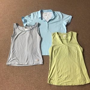 The North Face tank and a duo of Columbia shirts